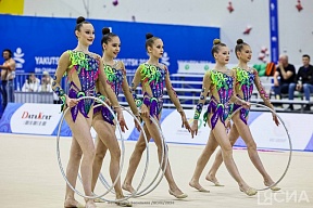 В Якутске прошли первые выступления художественных гимнасток на играх «Дети Азии»